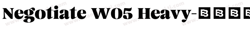 Negotiate W05 Heavy字体转换